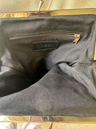 Bolso fiesta Hazel negro cadena dorada