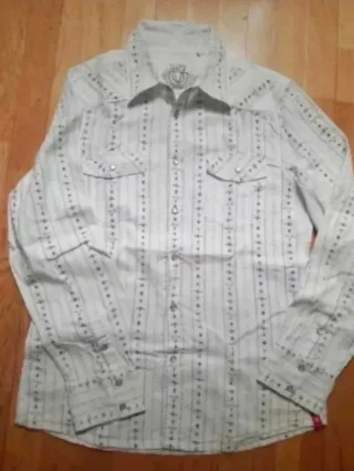 2 Camisas Manga Larga Blancas Talla L