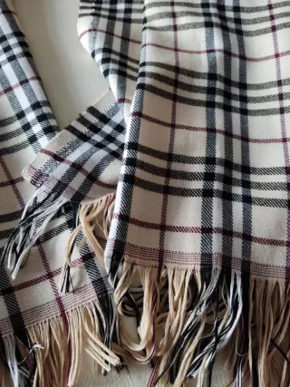 Sciarpa a quadri in cotone caldo