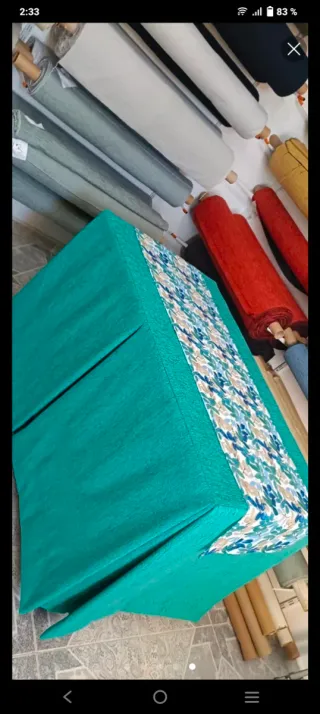 Ropa de mesa camilla y dos fundas de cojines