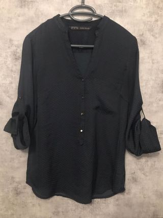 Blusa Zara Azul con Lunares