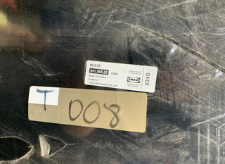 Panel superior  BESTÅ IKEA vidrio negro 180X40