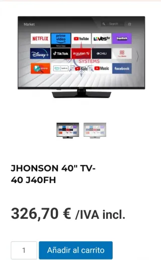 TV VIDAA 40 Full HD Negra