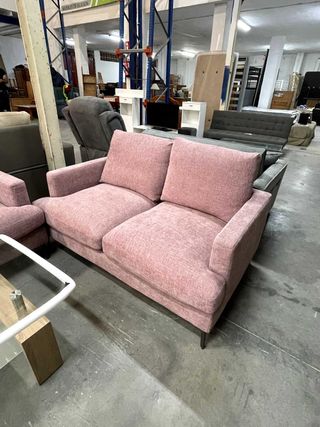 Sofá rosa 3 y 2 plazas