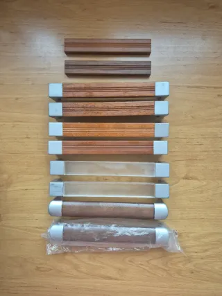 Tiradores Mueble Cocina Madera y Metal o metacrilo