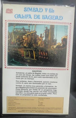 Simbad y el califa de Bagdad vhs