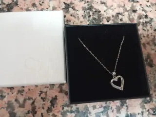 Colgante Corazón Plata con Circonitas