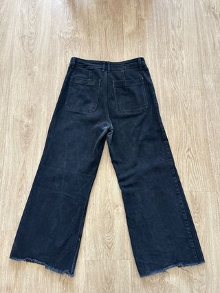 Vaqueros negros Mango anchos