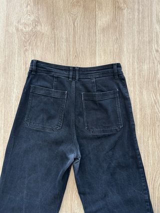 Vaqueros negros Mango anchos