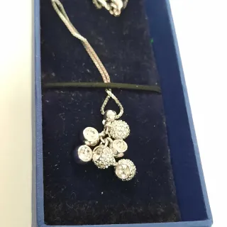 Collana Swarovski ciondolo grappolo 45cm
