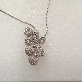 Collana Swarovski ciondolo grappolo 45cm