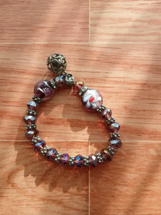Pulsera Naranja y Plateada