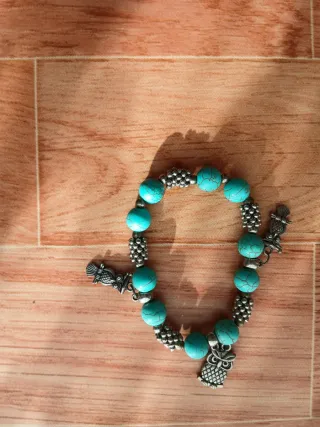 Pulsera Naranja y Plateada