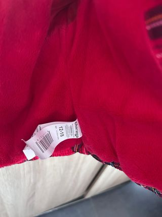 Chaqueta bebé niña cuadros roja