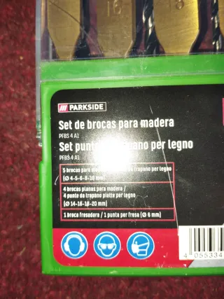 Set 10 brocas madera Parkside
