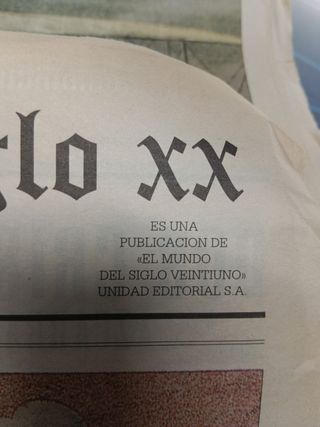 EL DIARIO DEL SIGLO XX, facsimil, 27 años, 27 periodicos