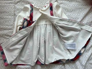 Vestido bebé niña cuadros rojo