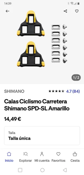 Calas Shimano SPD-SL Amarillas
