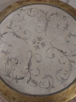 Tavolino Vintage Beige e Oro