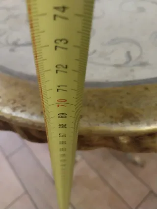 Tavolino Vintage Beige e Oro