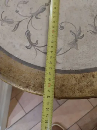 Tavolino Vintage Beige e Oro