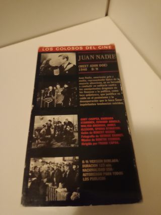 Película VHS Juan Nadie - Gary Cooper