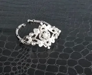 Aderezo  fallera completo en plata para adulta