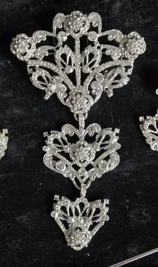 Aderezo  fallera completo en plata para adulta