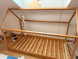 Cama casita de madera  190x90