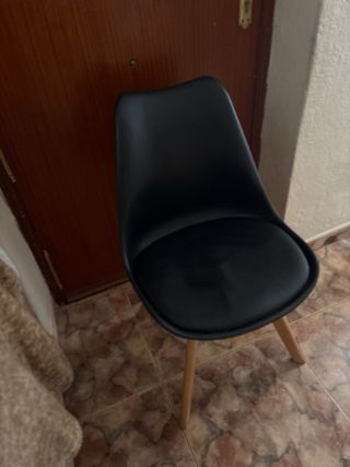 Juego 4 Sillas Comedor DEWINNER Negras