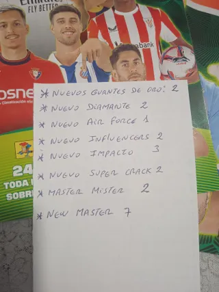 Álbum Adrenalyn 2024-25  394 cromos + 5 Sobres