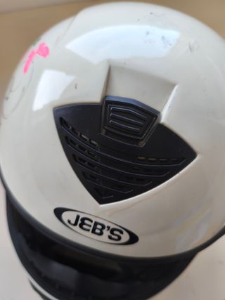 Casco moto integral JEB’S blanco XS 54 mariposas