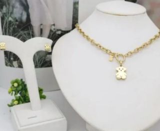 Conjunto Tous Collar y Pendientes Oso