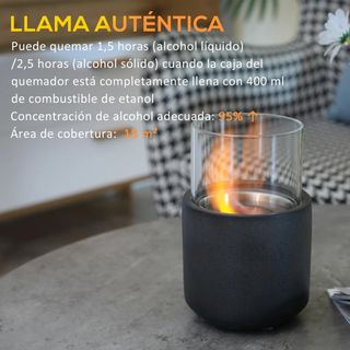 Chimenea Bioetanol Sobremesa Capacidad de 0,4L