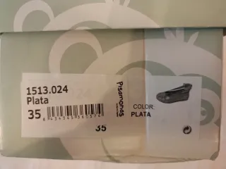 Zapatos niña plateados talla 35, ceremonia