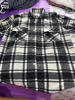 Camisa de franela a cuadros para hombre