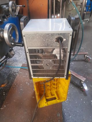 Calefactor Caefactor Gris con Base Amarilla