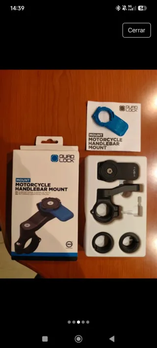 Quad Lock + Antivibrador + Adaptador + 2° Palanca