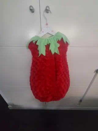 Disfraz de fresa para niña 3-4 años