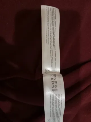 Camiseta Ysabel Mora granate encaje manga larga XL