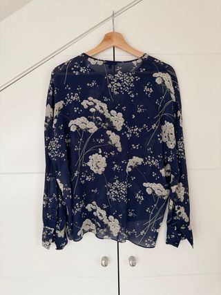 Blusa Massimo Dutti Estampada Azul