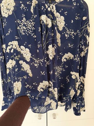 Blusa Massimo Dutti Estampada Azul