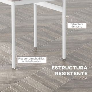 Conjunto de Comedor 1 Mesa y 4 Silla Pies Acero