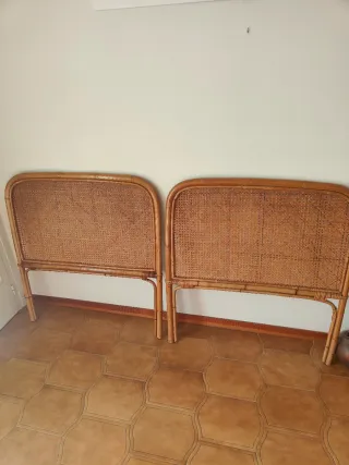 Cabeceros de mimbre para camas de 90 (2 unidades)