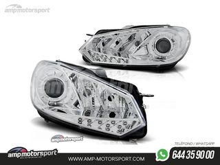 FAROS DELANTEROS LUZ DIURNA LED REAL DRL PARA VOLKSWAGEN GOLF MK6