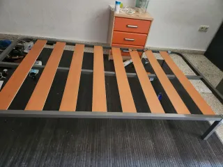 Somier 90cm Metal y Madera