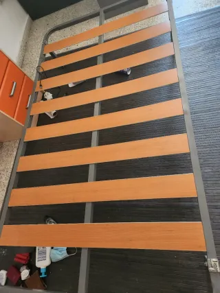 Somier 90cm Metal y Madera