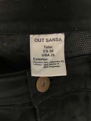 Pantalones moto mujer negros T.38