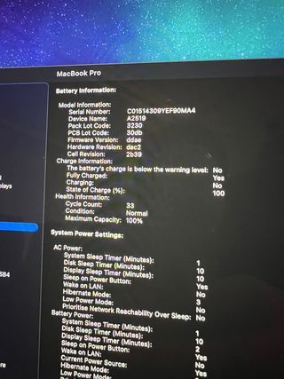 MacBook Pro 14” M2 Pro (2023) 16GB 1TB Bat. nueva