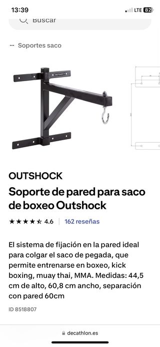 Saco de boxeo Outshock nuevo para abrir y estranar